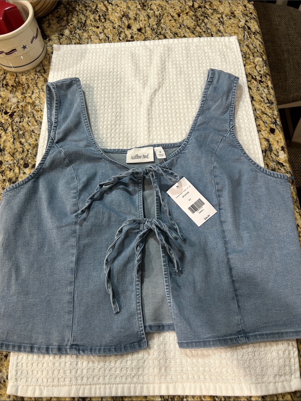 Ladies size small denim top